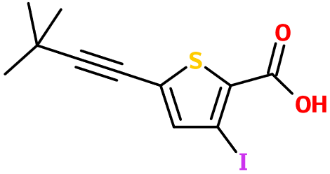(图片) MC001743 5-(3,3-Dimethylbut-1-ynyl)-3-iodothiophene-2-COOH